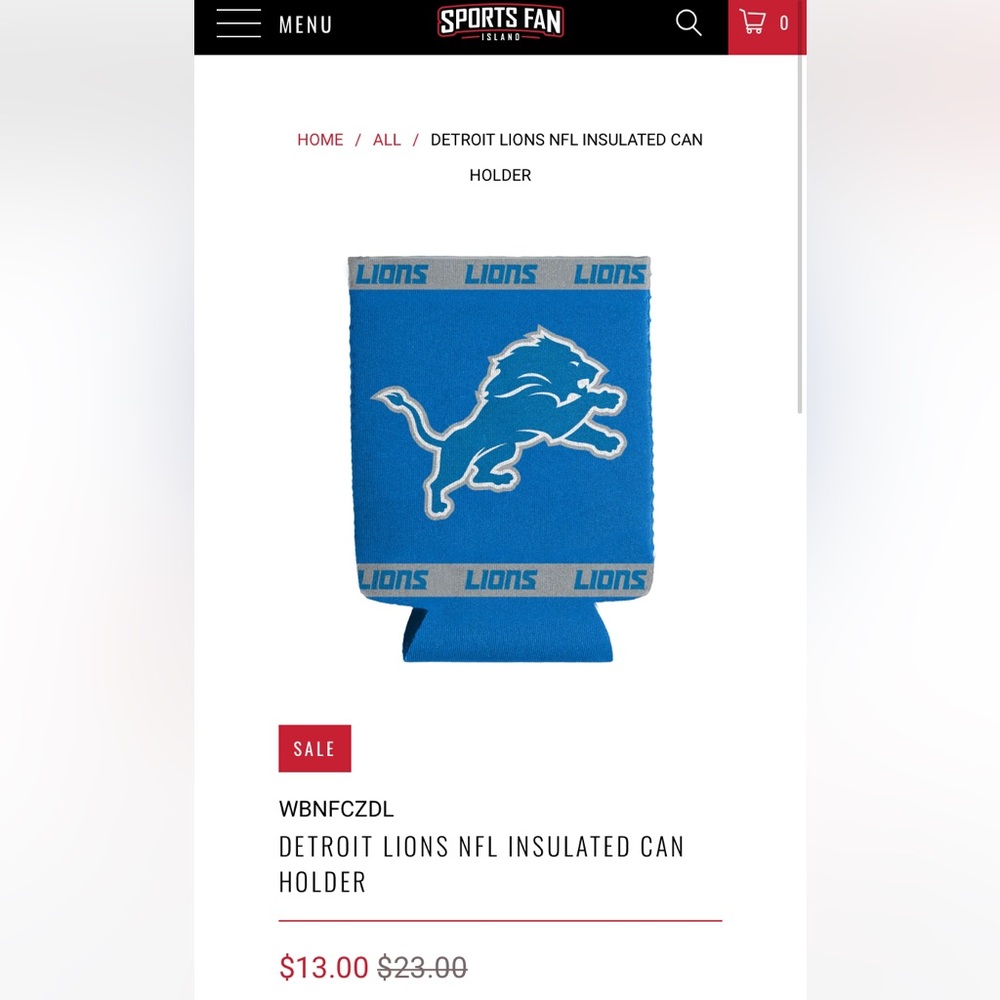 COPY - [NEW] Budweiser Can Cooler Detroit Lions NFL 🏈💙